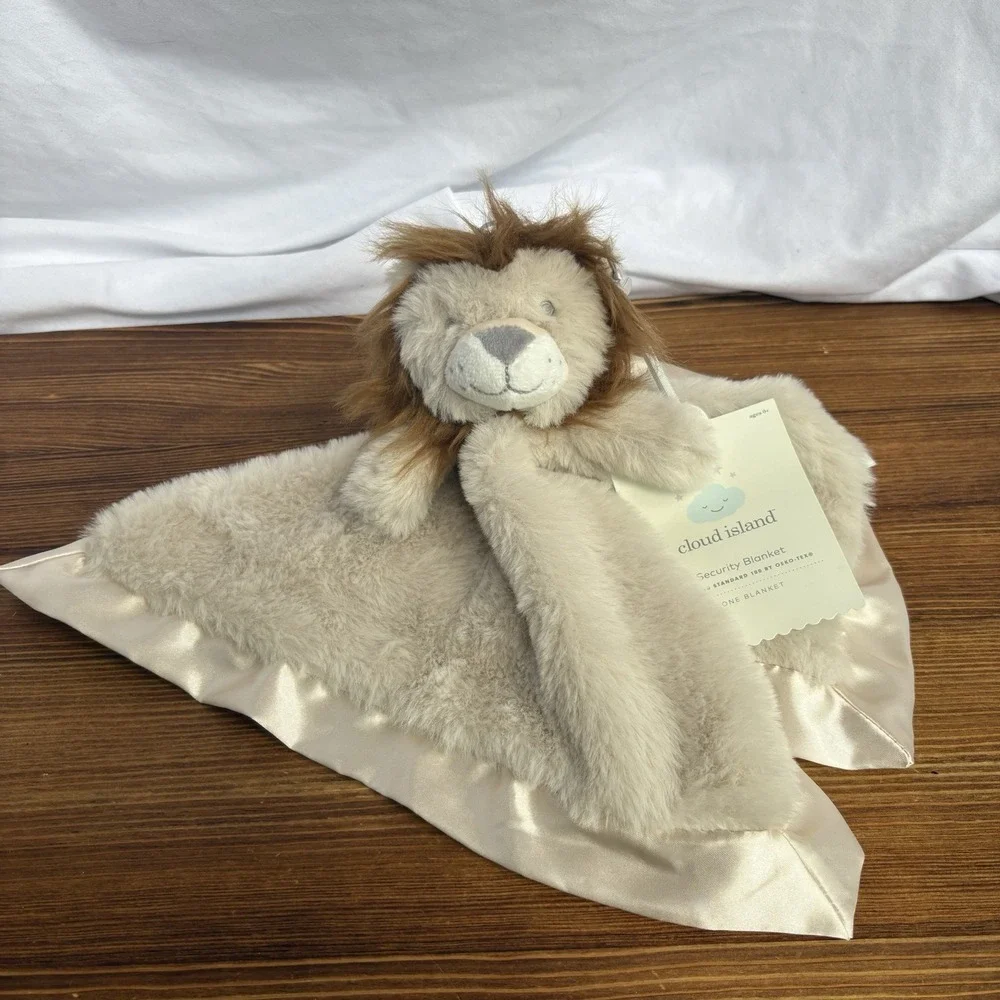 Cloud Island‎ Lion Security Blanket Lovey Satin Back Plush Baby